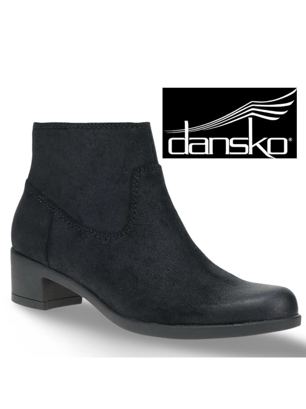 NWOB $175 Dansko Carmella Black Suede Boots